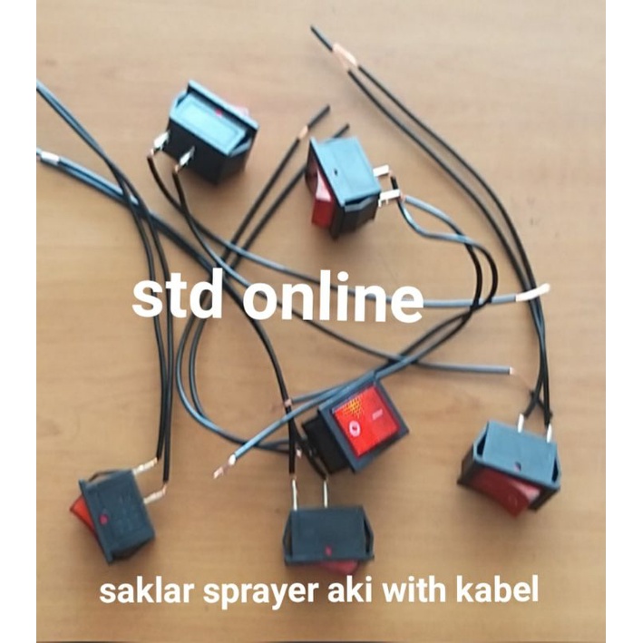 Jual On/off Saklar sprayer accu berikut kabel Switch on off Sprayer aki ...