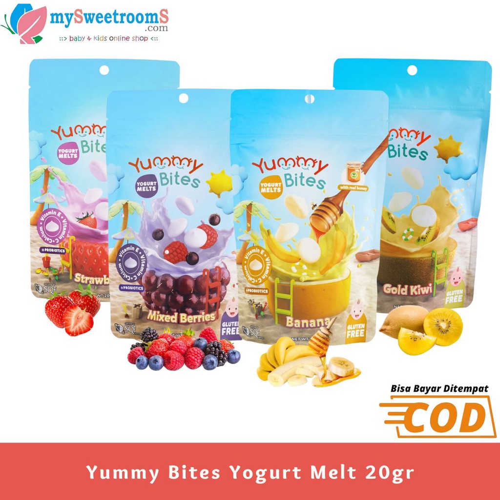 Jual Yummy Bites Yoghurt Melt 20gr / Snack Anak / Cemilan Lumer ...