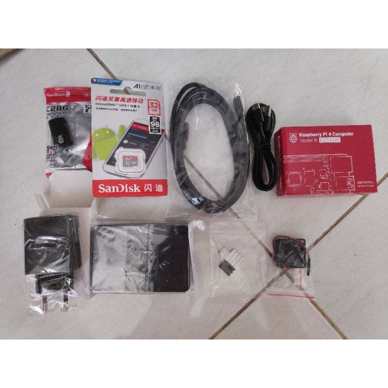 Jual Paket lengkap Raspberry Pi 4 8GB 8 GB siap pakai Element14 made in ...