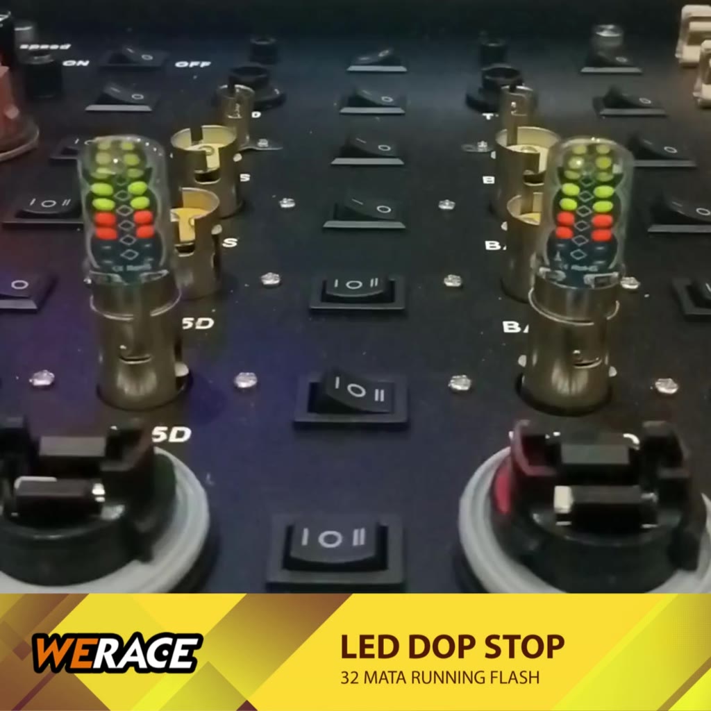 Jual WERACE LED Dop Stop 32 Mata Dajjal RGB Running Flash Universal ...