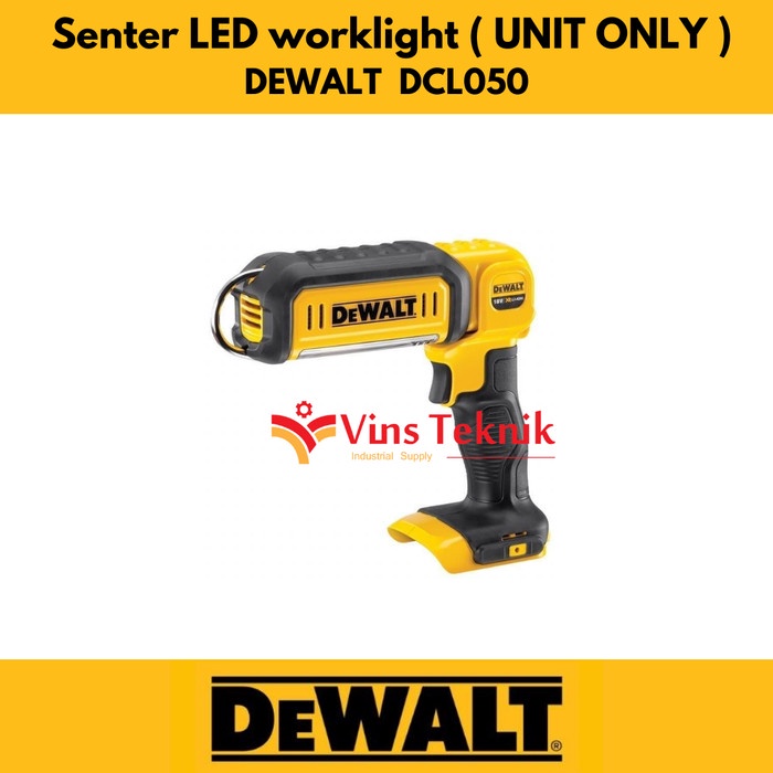Jual Senter Dewalt DCL050 18Volt Cordless Hand held LED worklight DCL ...
