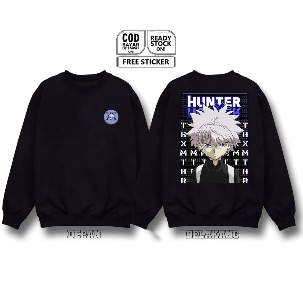 Jual SWEATER CREWNECK KILLUA ZOLDYCK HUNTER X HUNTER GON FREECSS ASSASIN SWEATER ANIME MANGA HISOKA SIGN Shopee Indonesia