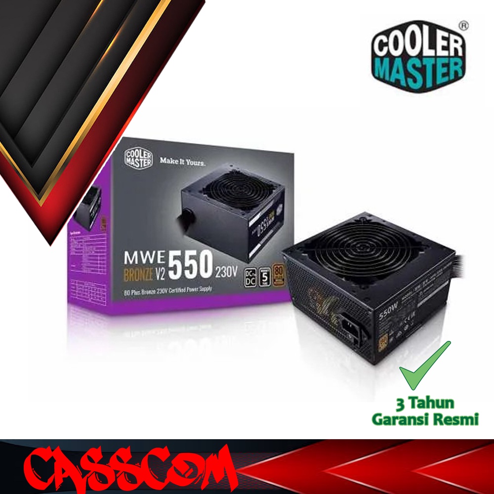 Jual Cooler Master MWE 550 BRONZE V2 230V 80+ Plus Bronze Efficiency ...