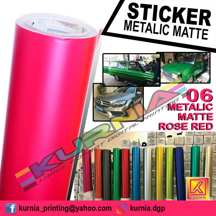Jual STICKER METALIC MATTE ROSE RED | Shopee Indonesia
