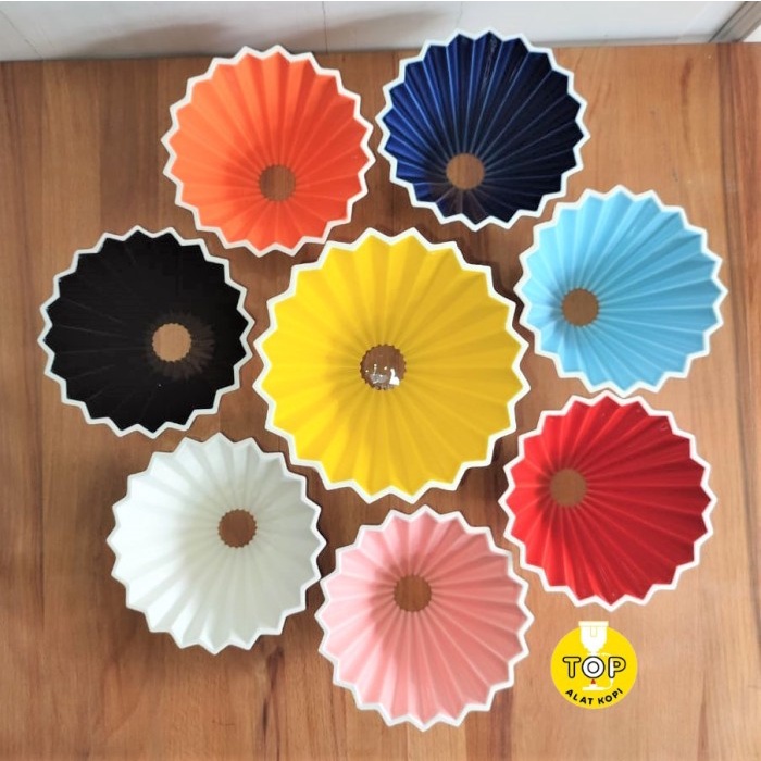 Jual Dripper Origami coffee V60 kopi drip Japan style ori with wood