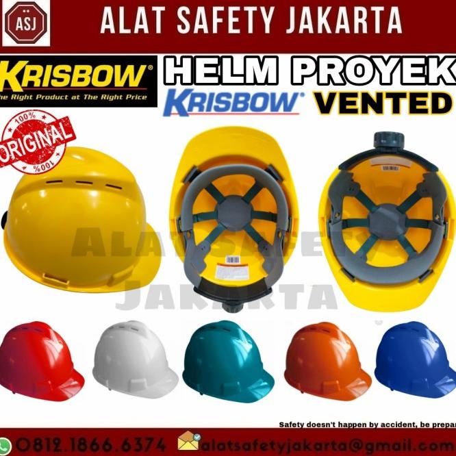 Jual Helm Proyek Krisbow Type Vented Safety Helmet Krisbow Type Vented Shopee Indonesia