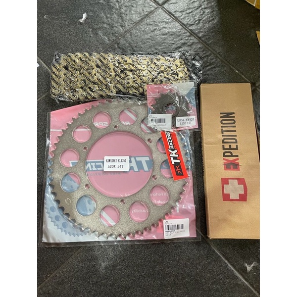 Jual Gear set Klx 250 klx 230 Kx 250 D Tracker 250 TK racing set Rantai