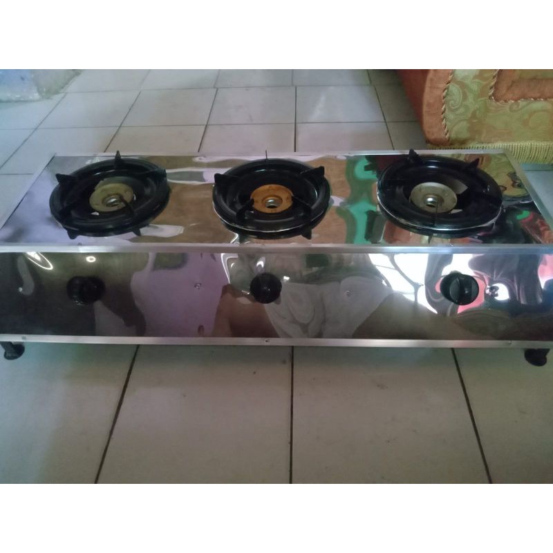 Jual Kompor stainless 3 tungku kompor serbaguna | Shopee Indonesia