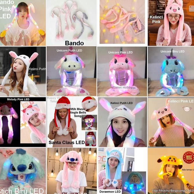 Jual Topi Kelinci Led Gerak Lucu Bunny Hat Dance Rabbit Korea Kpop ...