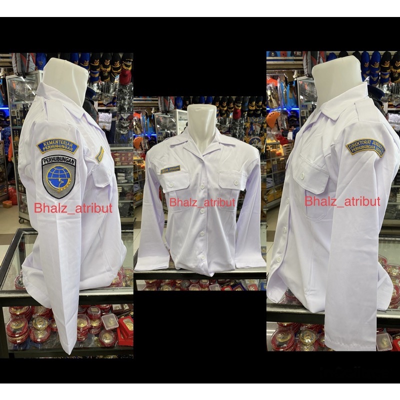 Jual Baju putih pns cewek Seragam perhubungan putih cewek (BAHAN ...