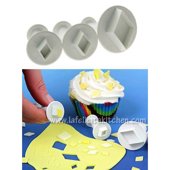 Jual CK443 PLUNGER DIAMOND 3 PCS A2009 WAJIK FONDANT BENTO CLAY CETAKAN ...