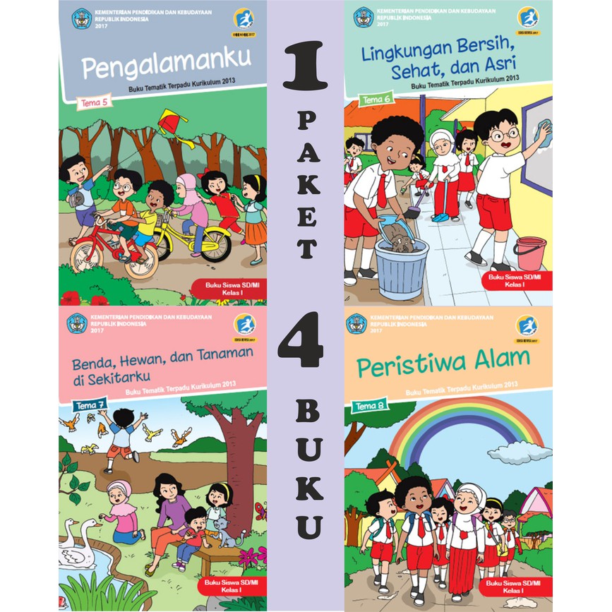 Jual Paket Buku Siswa Tematik Sd Kelas 1 Semester 2 Tema 5 6 7 8 K13