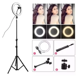 Ring Light 26cm 33cm Tripod Panjang 2.1meter Holder Hp Paket Komplit Untuk Tiktok Video Acc Plus