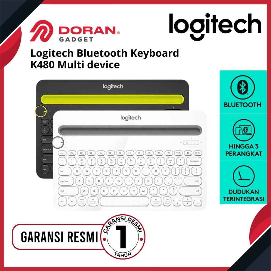 Jual Logitech K480 Bluetooth Multi - Device Keyboard Wireless - Garansi ...