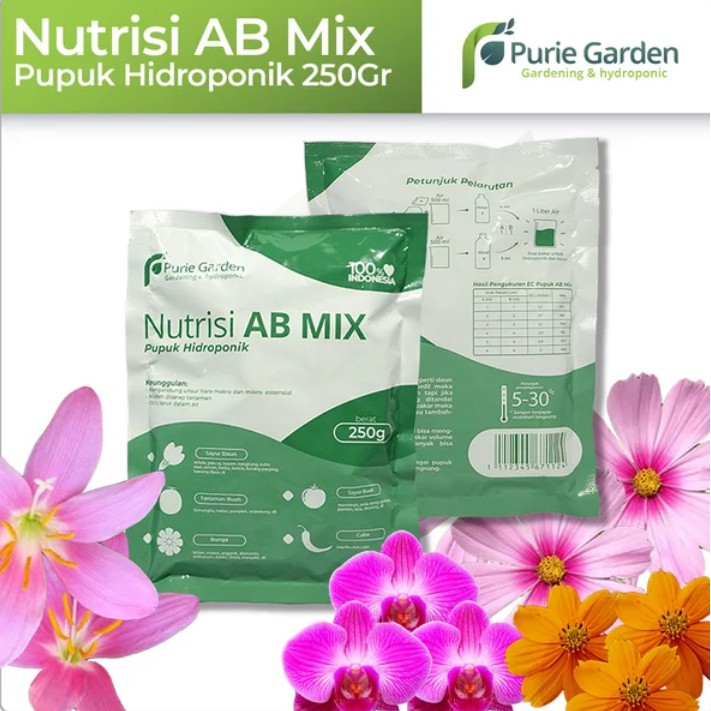 Jual Nutrisi Pupuk Ab Mix Hidroponik Tanaman Hias Bunga Gram Shopee Indonesia