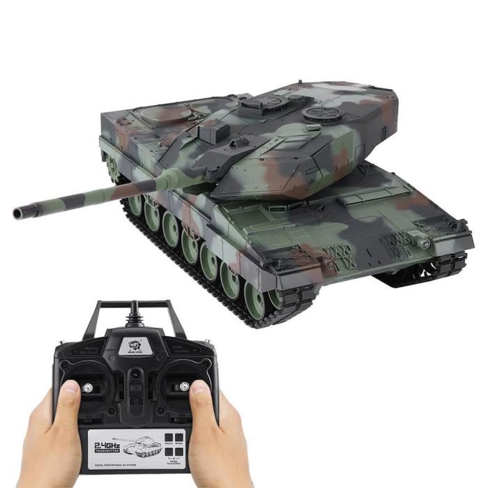HengLong 3809 2.4G 1/24 RC Tank Leopard 2 A5 – Télécommande BB Et IR Battle Tank BB IR Battle Tank