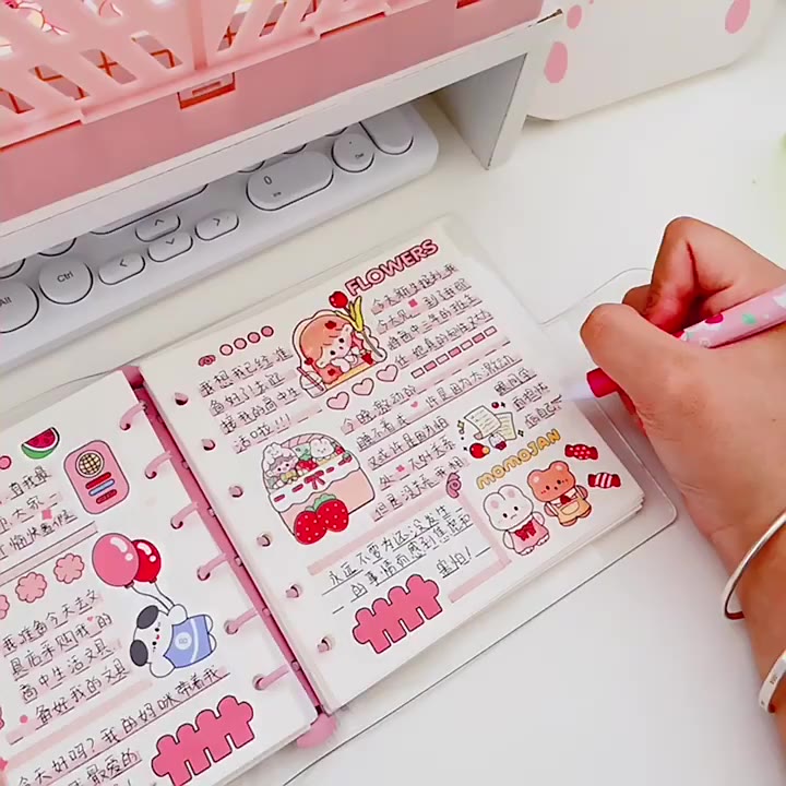Jual KAWA Buku Binder Notebook Aesthetic Colourfull Edisi Rabbit Mini ...