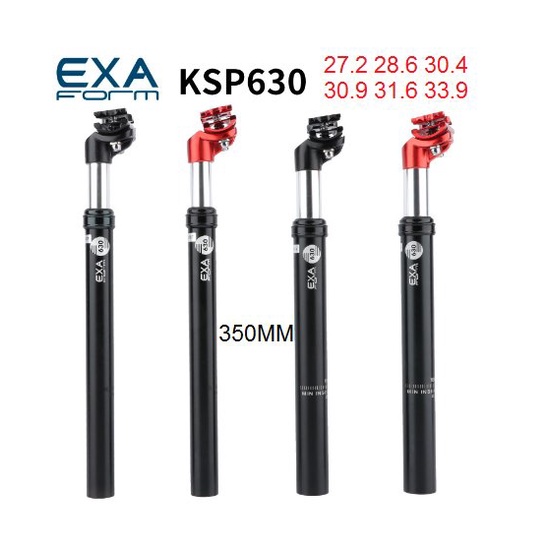 Seatpost KS EXA FORM SUSPENSION 27.2 28.6 30.4 30.9 31.6 33.9 350 mm SEAT POST Alloy SUSPENSI pegas shock sepeda MTB lipat balap rb TIANG SADEL NO