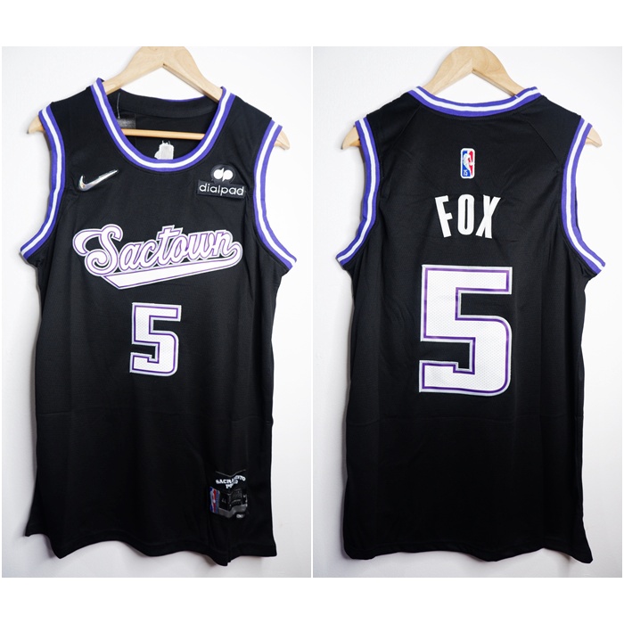 Jual JERSEY BASKET NBA SAC TOWN #5 DE'AARON FOX 75TH CITY EDITION HITAM ...