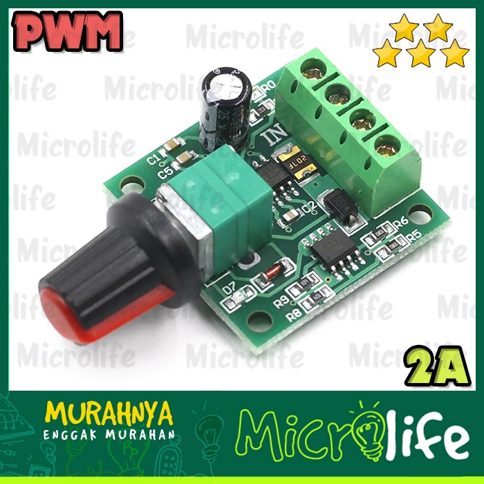 Jual PWM Motor DC Speed Controller 2A 1.8-15V Pengatur Kecepatan Motor ...