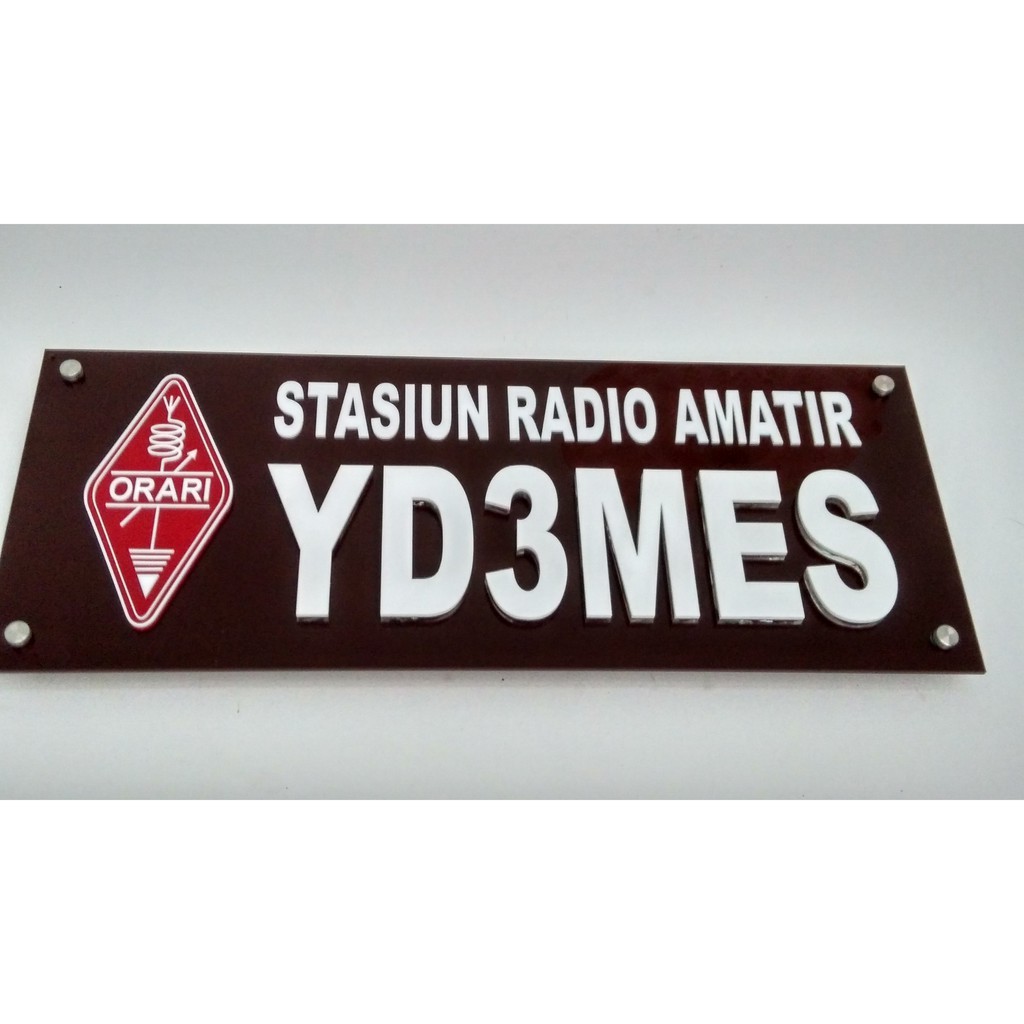 Jual Papan Callsign ORARI - RAPI Timbul ACRYLIC | Shopee Indonesia