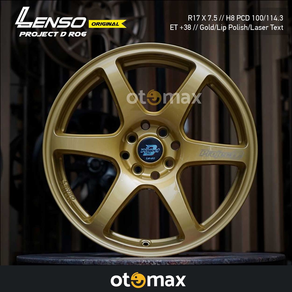 Jual Velg Mobil Lenso Project D Race-6 Ring 17 Gold/Lip Polish/Laser Text |  Shopee Indonesia