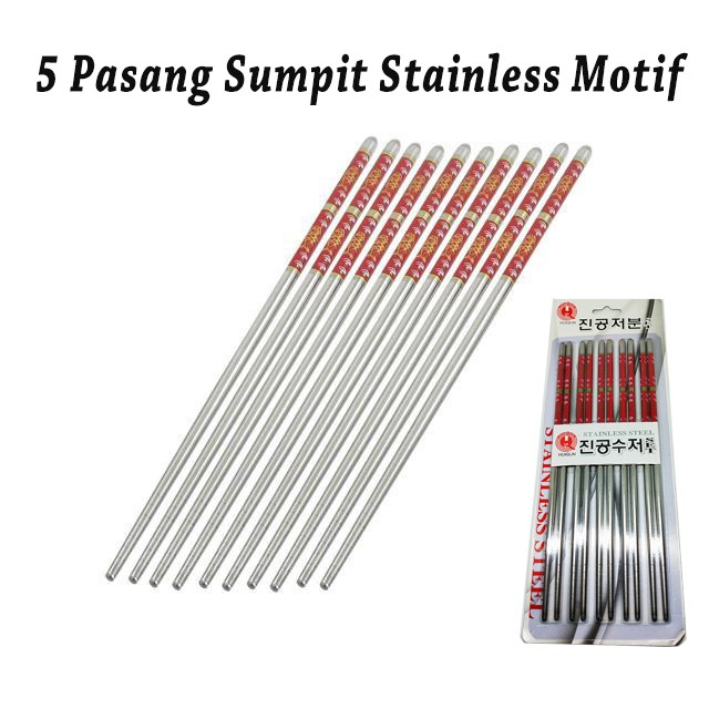 Jual Sumpit Korea Stainless isi 5 pasang | Shopee Indonesia