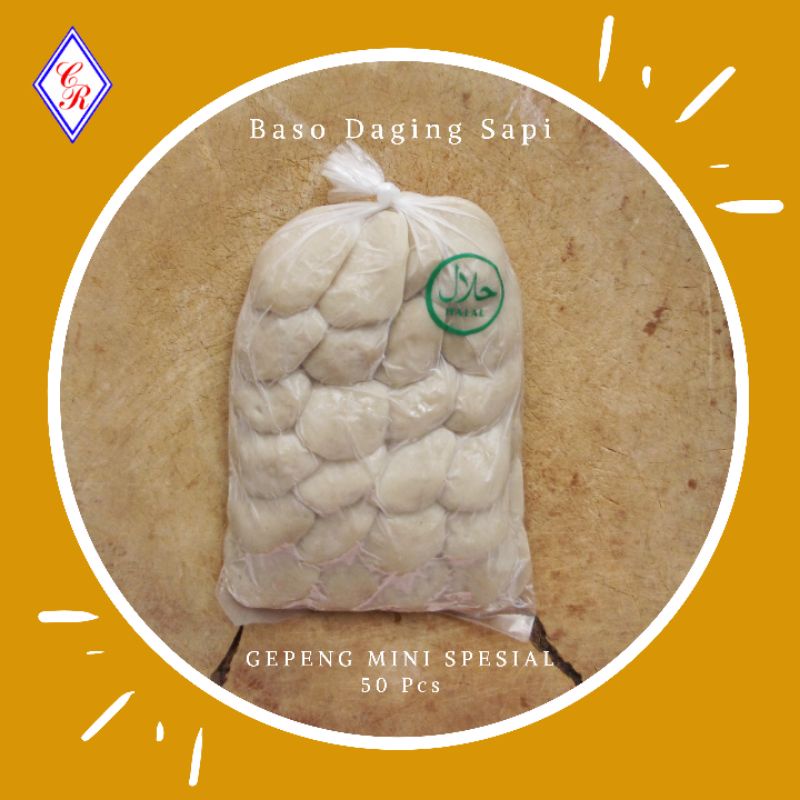 Jual Bakso Sapi Gepeng Mini Spesial Isi 50 Premium Halal Shopee