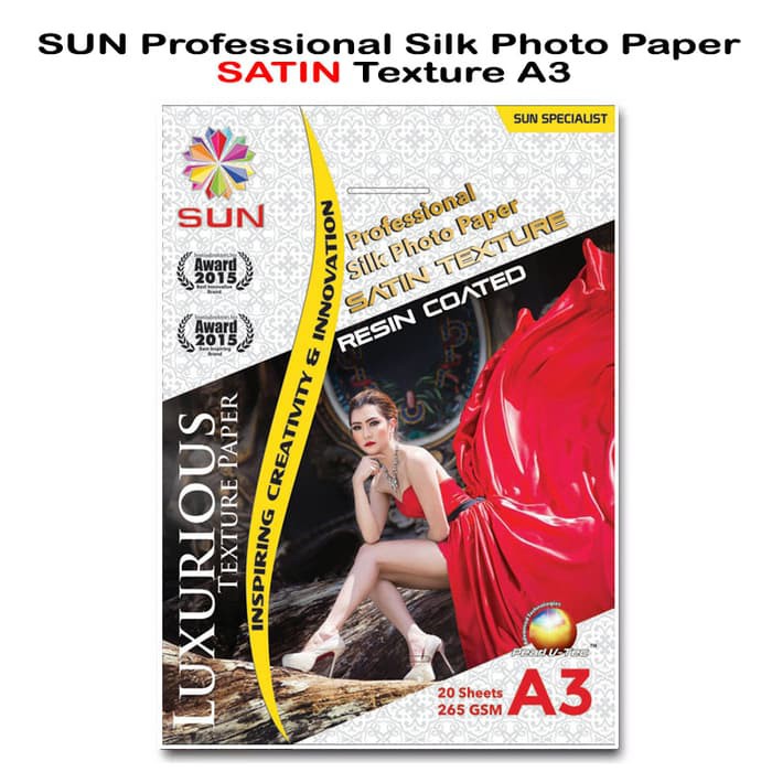 Jual Kertas Foto Sun Professional Silk Photo Paper 265 A3 Satin