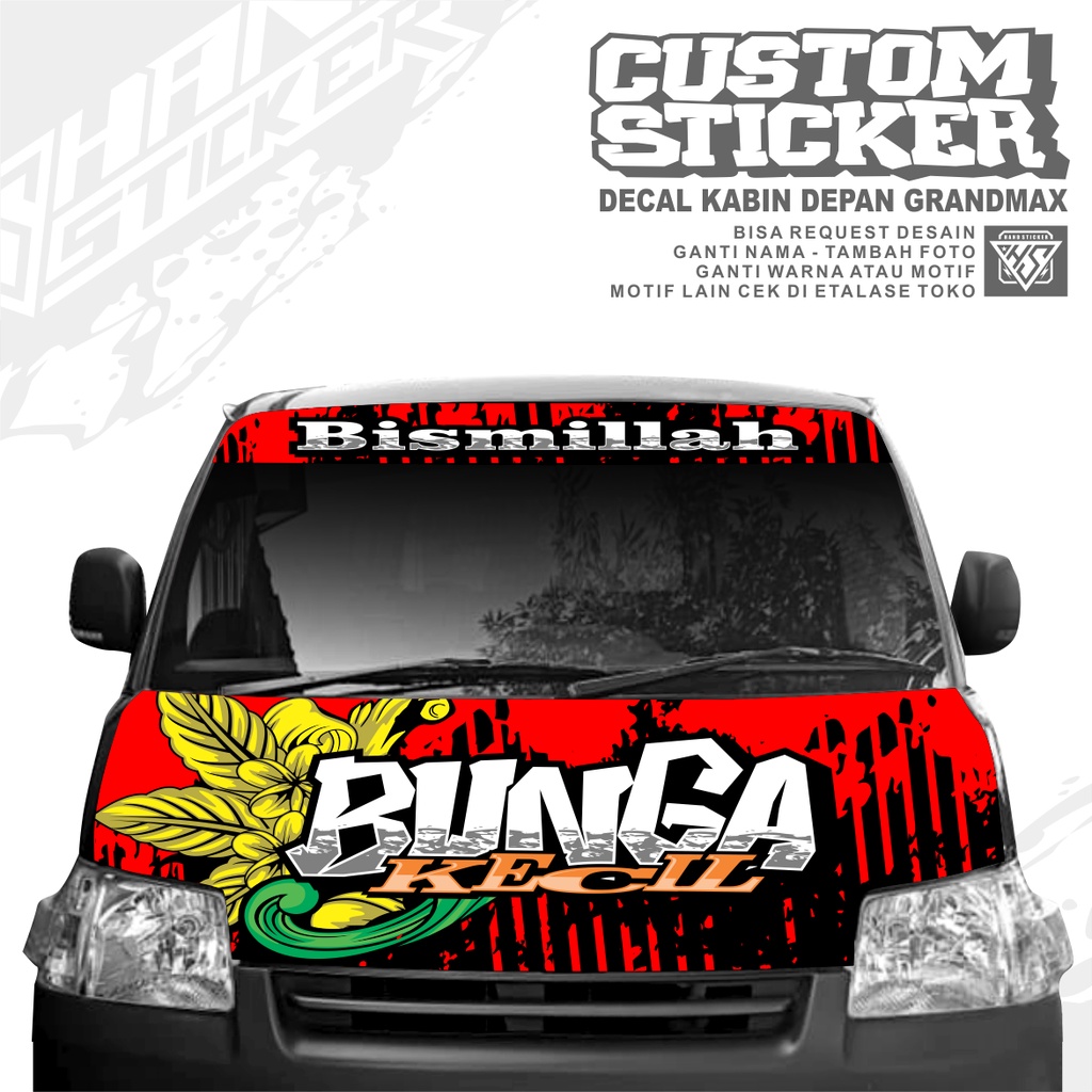 Jual Sticker Grand Max Atau Decal Kabin Depan Grand Max Bisa Request ...