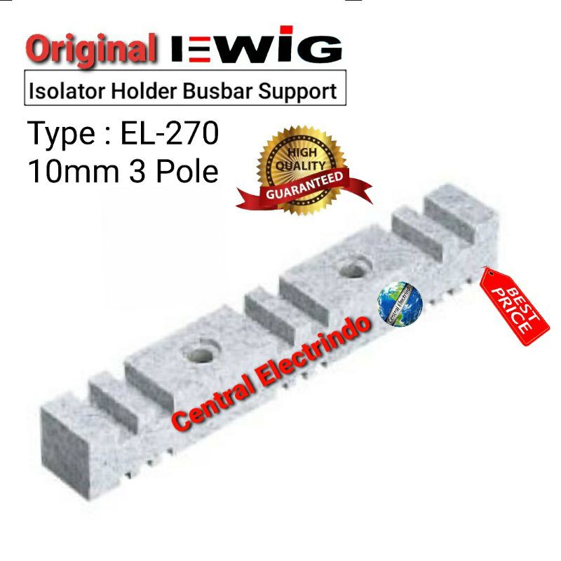 Jual Isolator Holder Busbar Support EWIG 10mm 3 Pole EL-270. | Shopee ...