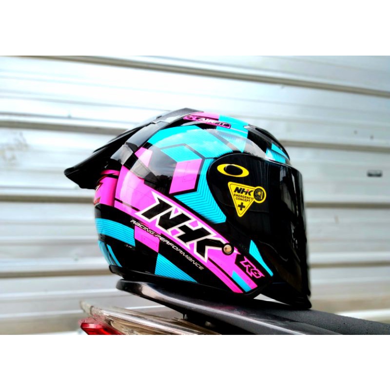 Jual NHK R6 MOTIF PAKET GANTENG VENOM VISOR PNP WITH SPOILER | Shopee ...