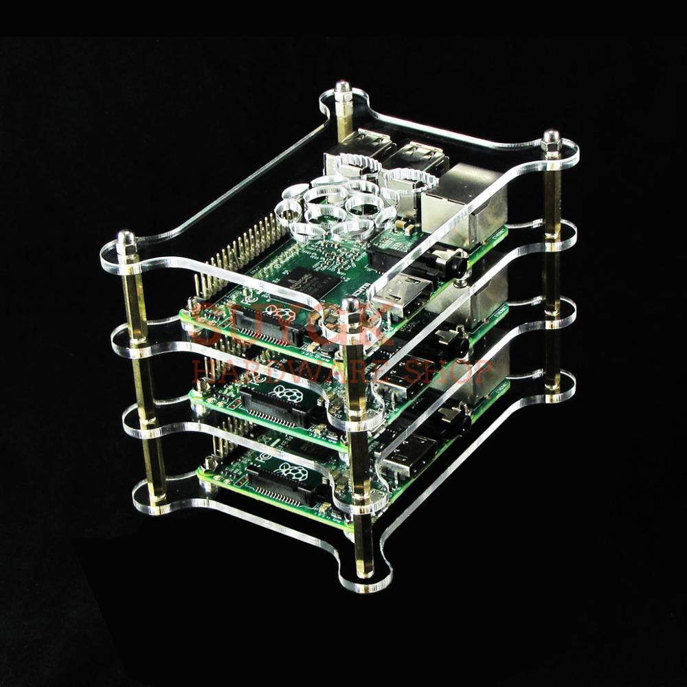 Jual Bebas ongkir 3-layers Raspberry PI 3 model B+plus Transparent ...