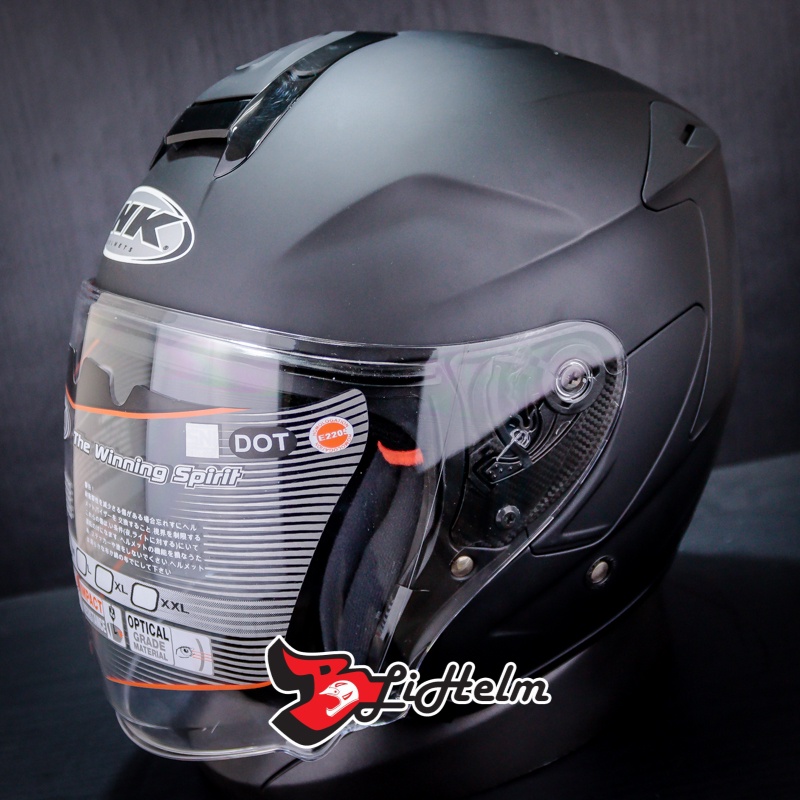 Jual Helm Ink Dynamic Solid Black Doff Half Face Sni Shopee Indonesia