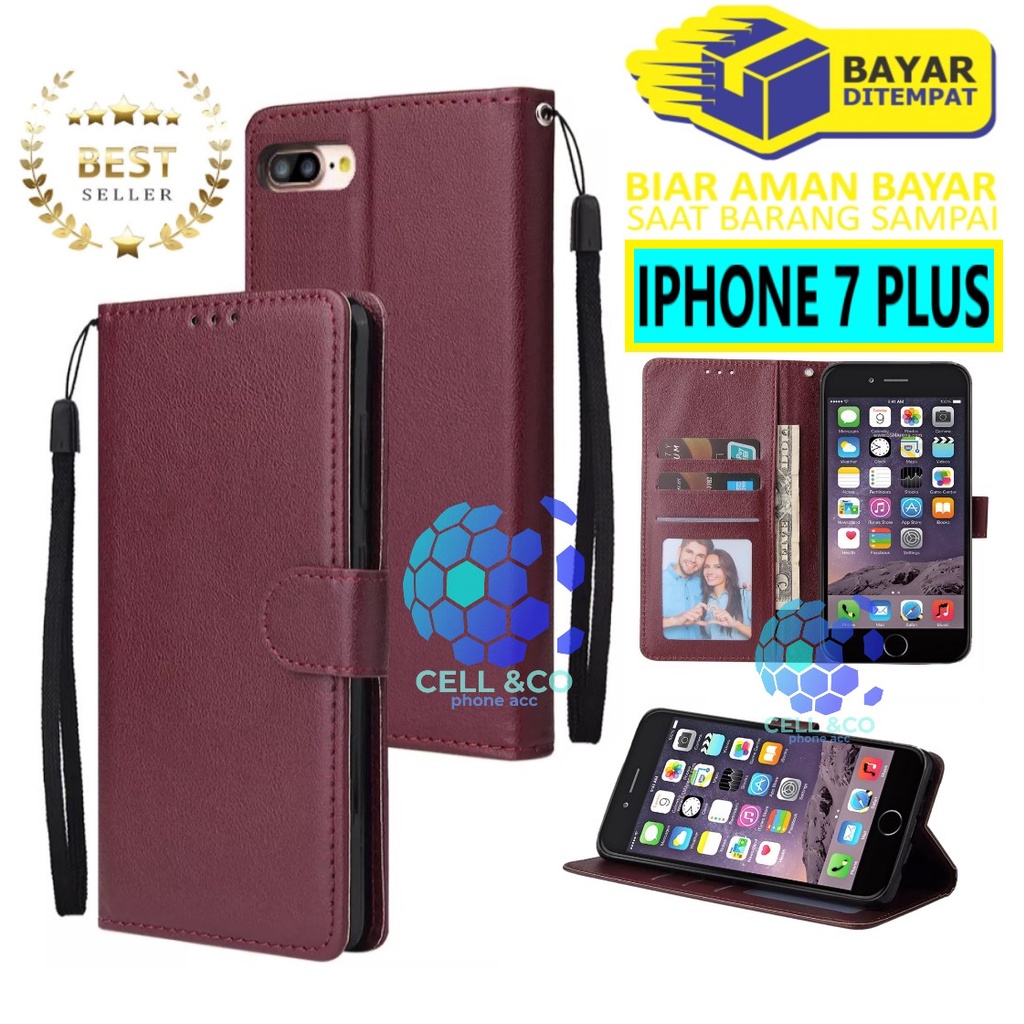 Jual Flip cover IPHONE PLUS Flip case buka tutup kesing hp