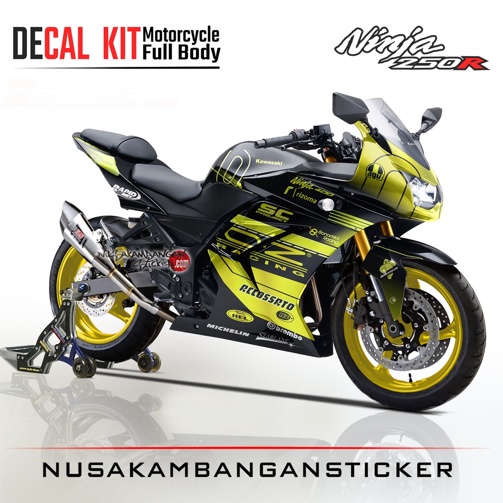Jual Stiker Ninja 250 Karbu Oz Racing Kuning | Shopee Indonesia