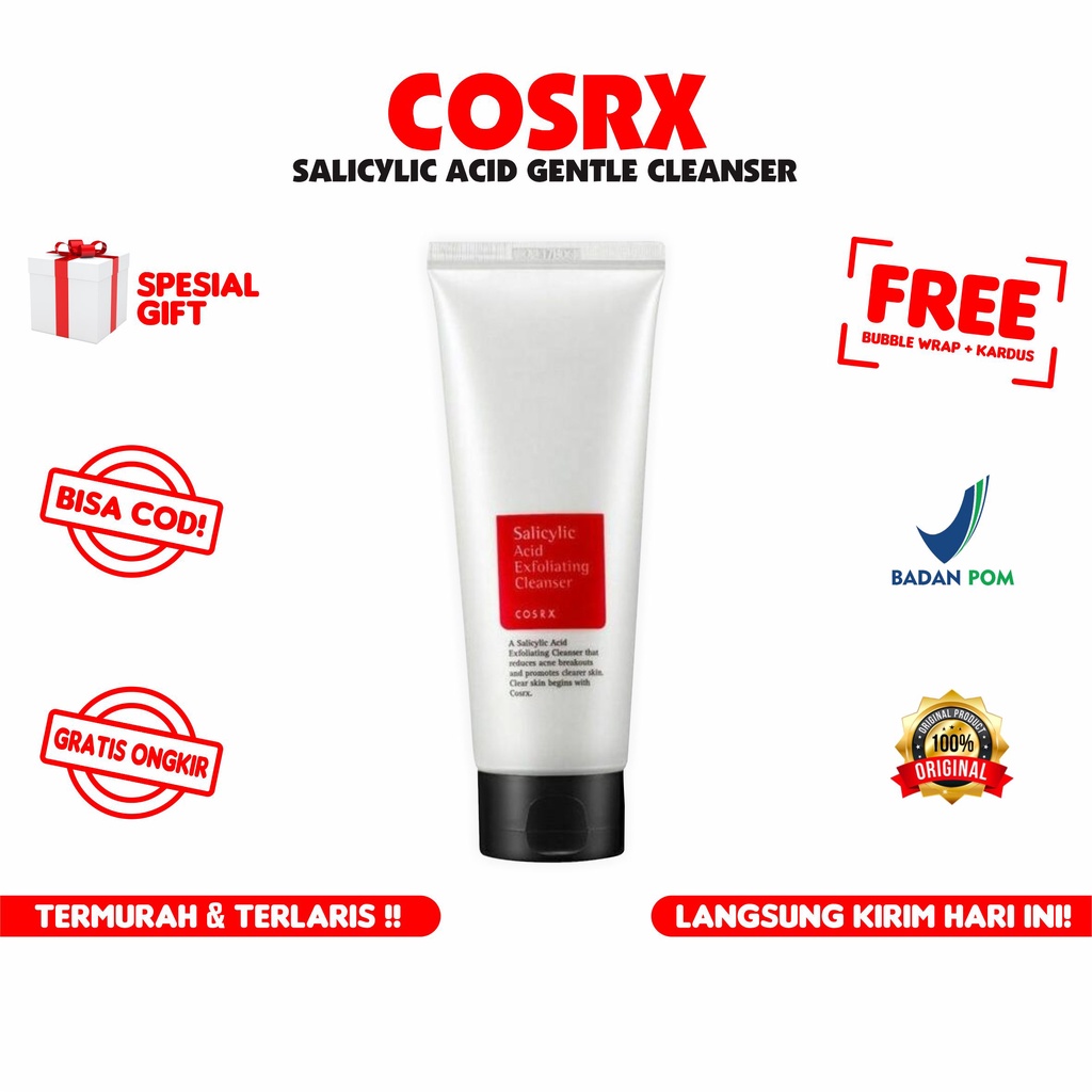 Jual COSRX Salicylic Acid [BPOM] Daily Gentle Cleanser 150ml Skincare Korea Original Shopee