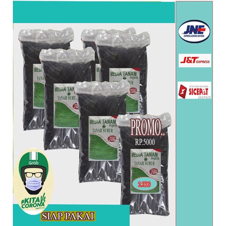 Media tanam subur siap pakai /Media tanah humus subur repack 2,5 kg