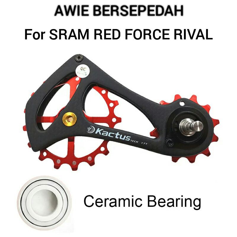 Gabbia Deragliatore Fouriers Con Pulegge In Ceramica &ndash; Per Sram Red, Force, Rival E Shimano 9/10/11v