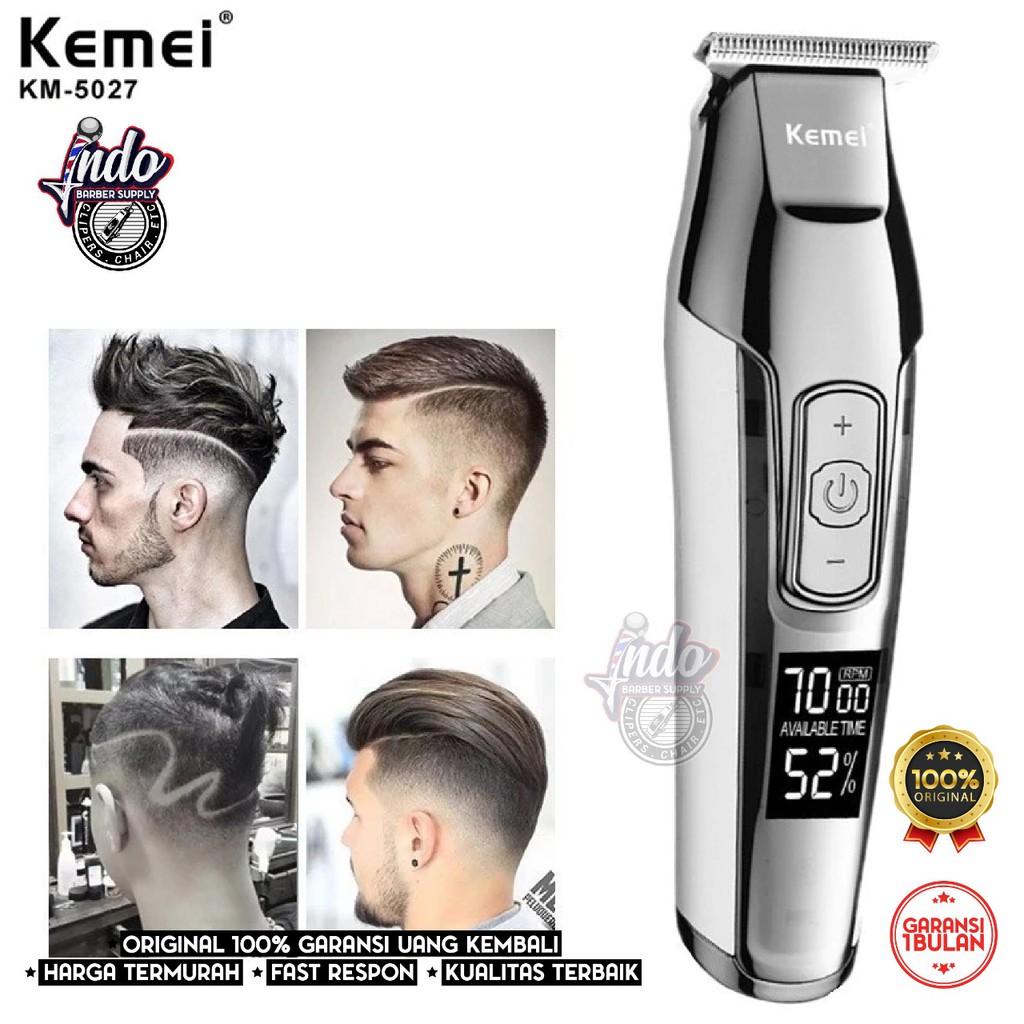 Jual KEMEI TRIMMER KM 5027 Hair Clipper Beard Trimmer Electric / Alat ...