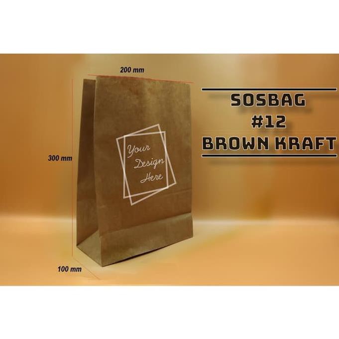 Jual Paper Bag Sos Bag Kode Brown Kraft Kantong Kertas Roti Pcs Art