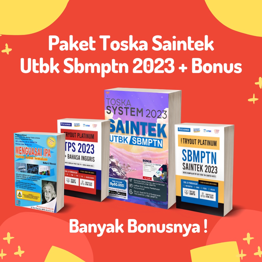 Jual Buku Saintek 2023 Bebas Toska System Buku Utbk Sbmptn Tka