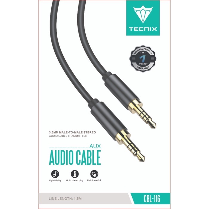 Jual Kabel Audio To Tecnix Cbl Male To Male Shopee Indonesia