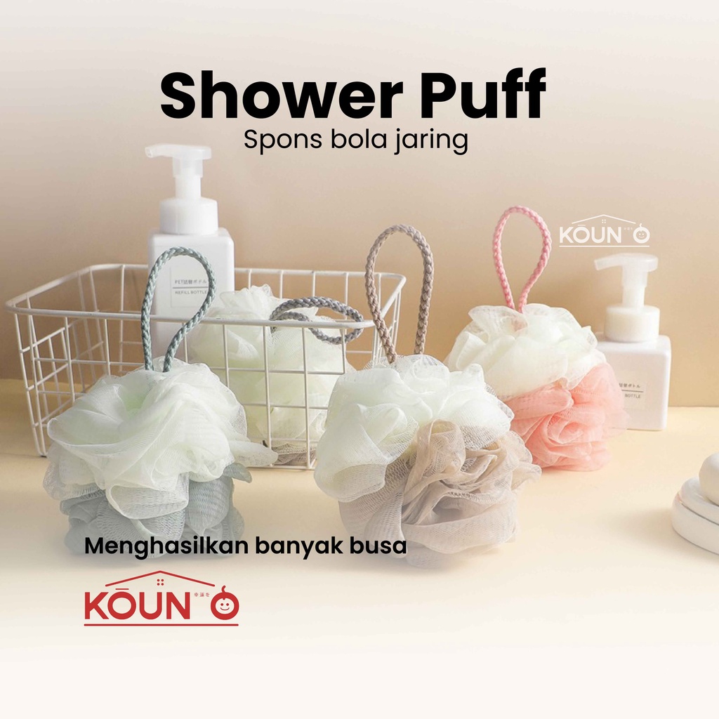 Jual Spons Mandi Lembut Spon Bola Jaring Busa Shower Puff Bath Ball ...