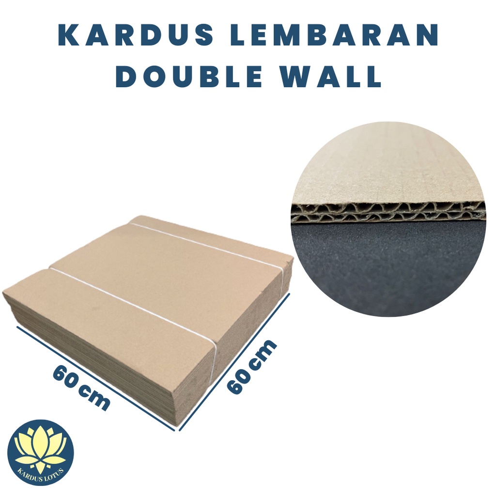 Jual Kardus Karton Lembaran Double Wall 60x60 Cm | Shopee Indonesia