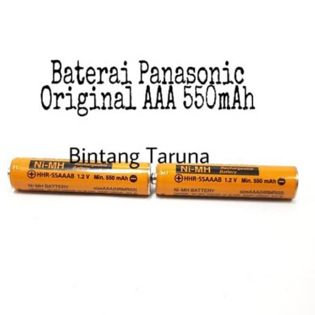 Jual Rechargeable Battery Panasonic AAA Original 550mAh Baterai Ni-Mh ...