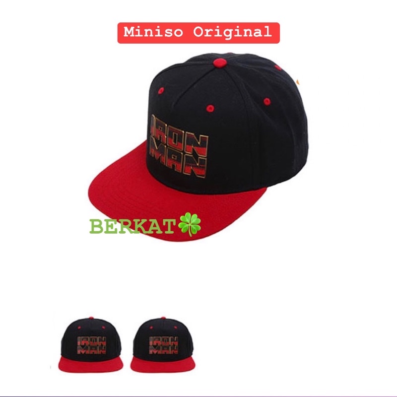 Jual MINISO Marvel Collection Flat Cap - Topi Hip Hop Snap Back ...