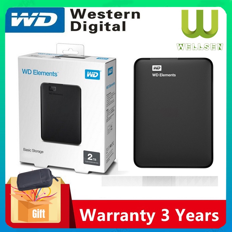 Jual Western Digital WD 1TB 2TB Hardisk Eksternal 2.5" Portable Hardisk