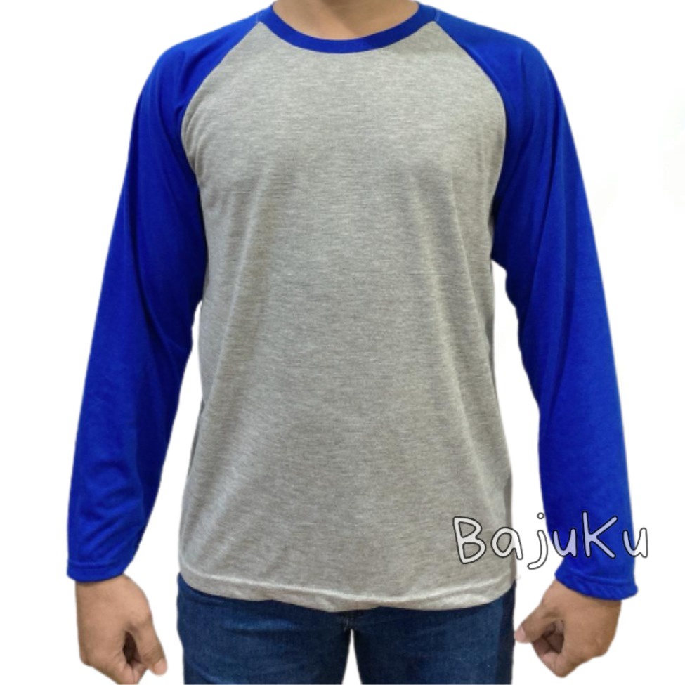 Jual Kaos Raglan Tangan PANJANG / Baju Raglan Polos / Kaos Tangan ...