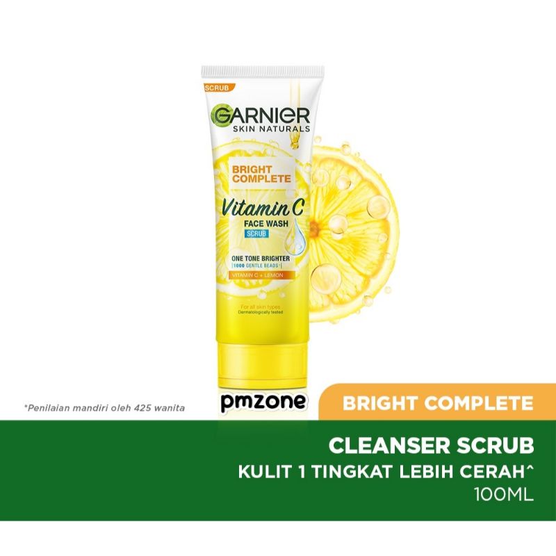 Jual Garnier Bright Complete Vitamin C Face Wash / Foam 100ml Shopee